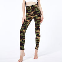 2022 Camouflage Printing Elasticity Leggings Fitness Pants Legins Casual Legging For Women