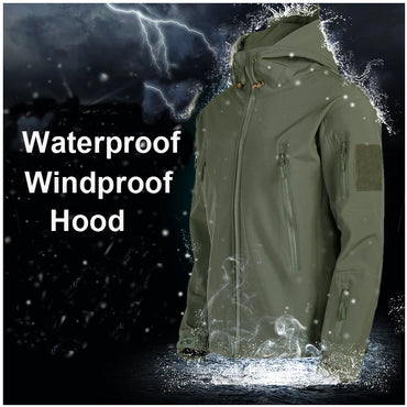 Men's Autumn Winter SoftShell Fleece Waterproof Jackets Male Hood Coats Fishing Hiking Camping Climbing Skiing Pants Trousers