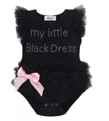 Newborn Baby Girls Bodysuit Romper Lace Dress Kids Clothes Sleeveless Infant Vest Jumpsuit  Letter Toddler Playsuit Outfits A417