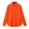 MYST&ZA Women's Clothing 2025 Spring New Fashion Casual Long-sleeved Lapel Adjustable Belt Side Slit Shirt 2674307