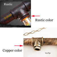 Industrial Vintage Light Wrought Iron Pipe Chandelier Bar Coffee Shop Bar Retro Loft Lighting Personality Pendant Lamp HeadLight