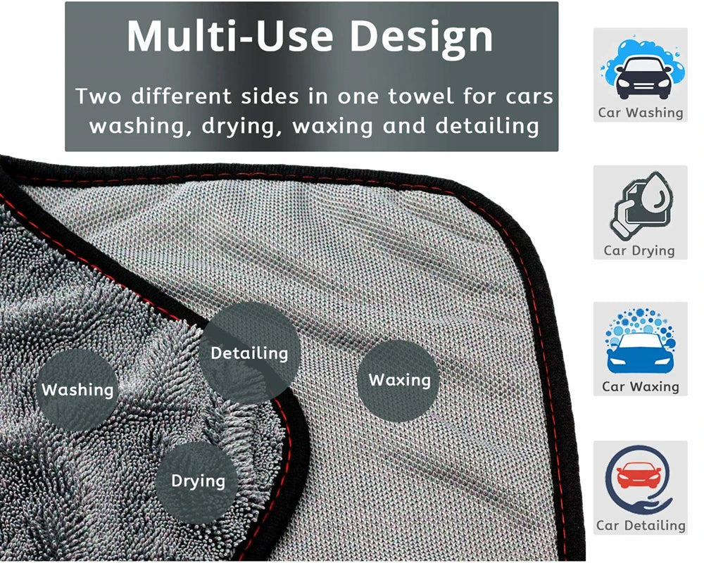 Microfiber Twist car wash towel Professional Car Cleaning Drying Cloth towels for Cars Washing Polishing Waxing Detailing