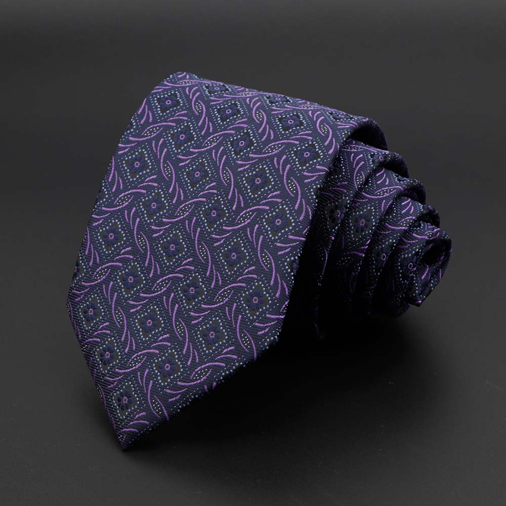 New Men&#39;s Tie Classic Solid Color Stripe Flower Floral 8cm Jacquard Necktie Accessories Daily Wear Cravat Wedding Party Gift