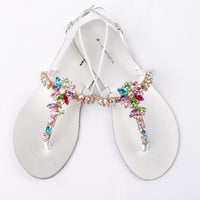 2023 NEW Summer Women Beach Sandals Lady Fashion Bohemia Diamond Shoes