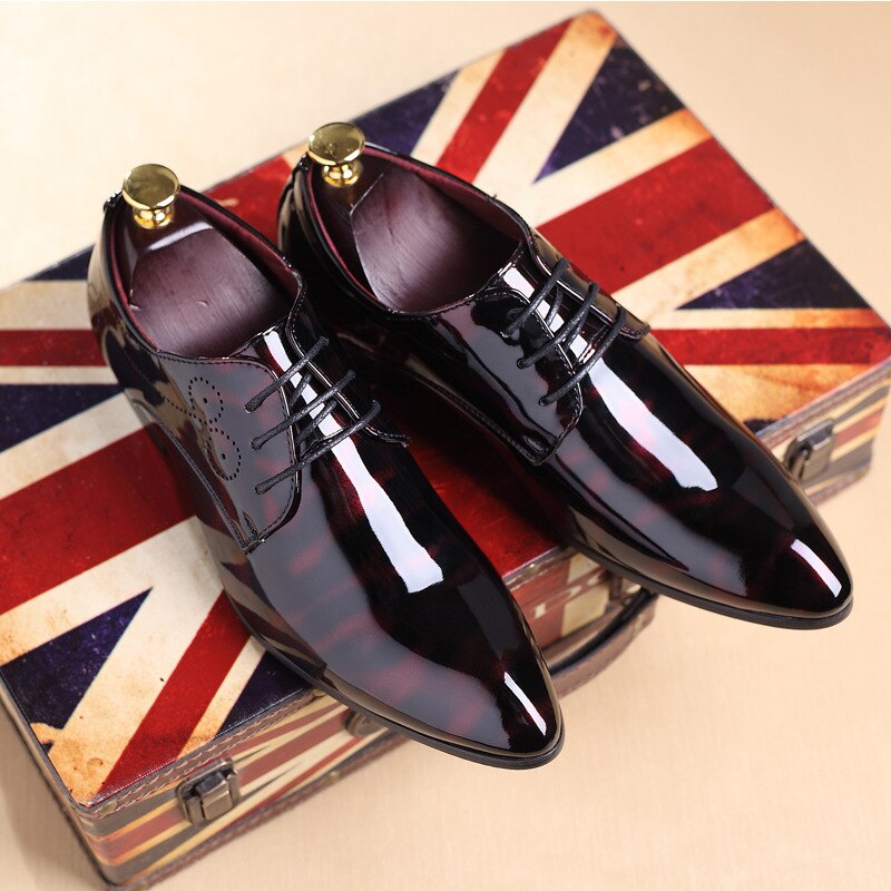 2021 Newly Men's Patent Leather Oxford Shoes  Men Formal Shoes