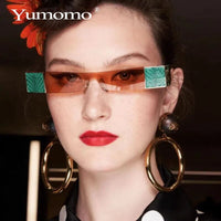 Fashion Snake tattoo Rectangle Small Sunglasses Women Luxury Brand Mirror Silver Black Clear Lens One Piece Punk Men Shades