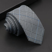 Mens Classic Cotton Ties High Quality Handmade Skinny 6CM Neck Tie Plaid Solid Color Striped Narrow Business Shirt Accessories