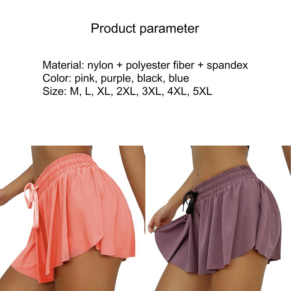 Summer Sports Shorts Skirt Women Fashion Breathable Elastic Double Layer Women Gym Short Running Women Gym Short Mini Skirt