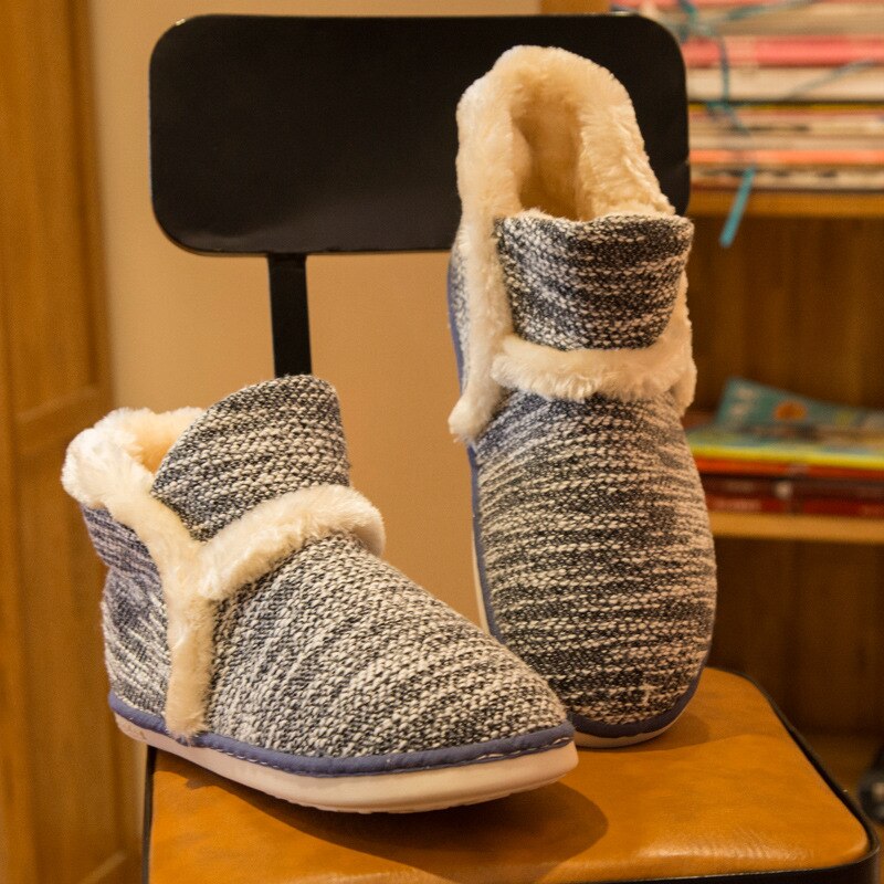 2020  Winter Women Slippers Cotton Home Shoes Couples Lovers Wool Warm Soft Shoes