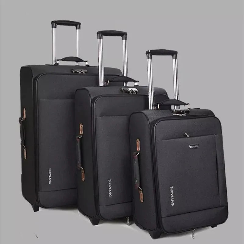 New oxford rolling luggage large capacity business travel suitcase trolley box men women boarding valise bag 20"24"28" inch