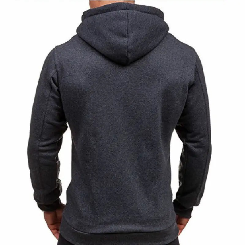 Harajuku 2020 Men Cotton Hoodies Casual Sweatshirt Half Dome Full Zip Hooded Sweatshirt Autumn Winter Hoodies Men Clothing