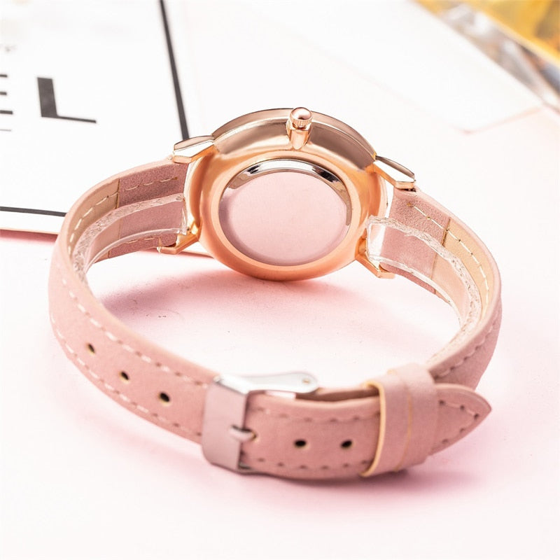 2023 New Watch Women Fashion Casual Leather Belt Watches Simple Ladies