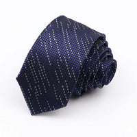 Fashion 6cm Narrow Polyester Necktie For Men Business Meeting Formal Jacquard Striped Plaid Skinny Tie Daily Wear Cravat Gift