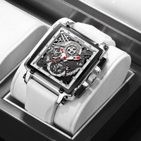 2022 New LIGE Men Watches Top Brand Luxury Hollow Square Sport Watch For Men