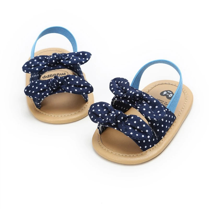 Summer Baby Girls Sandal Cute Bow Striped Breathable Anti-Slip Shoes Sandals Toddler Soft Soled Shoes 0-18 Months13