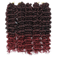 18inches Synthetic Deep Wave Twist Crochet hair Bohemian Crochet Braids Ombre Color Deep Wave Braiding Hair Extensions