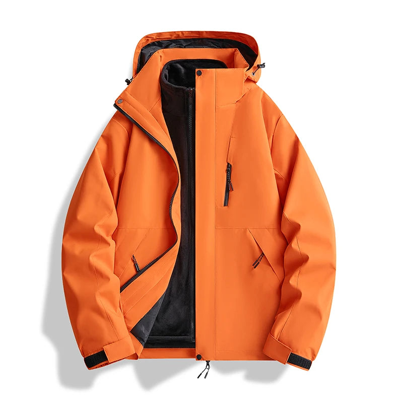 High Quality Unisex Winter Wear Sports Outdoor Softshell Jacket Inner Fleece Material Hooded Style Men's Softshell Jacket