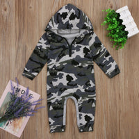Newborn Baby Girl Boy Hooded Romper Jumpsuit Playsuit Clothes Outfit