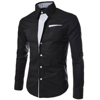 Men Shirts Long Sleeve Button up Shirt Top Shirts Muscular body chemise homme 2023