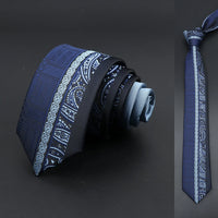 Skinny 6cm Ties For Men Wedding Dress Necktie Floral Paisley Patchwork Black Blue Tie Business Slim Shirt Accessory Gift Cravate