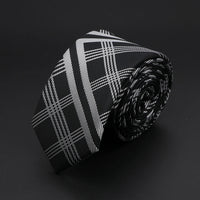 30 Styles Men's Jacquard Striped Solid Color Necktie 6cm Slim Narrow Suit Shirt Accessory Daily Wear Cravat Wedding Party Gift
