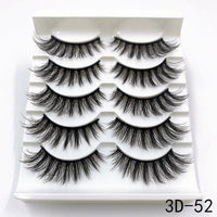 5 Pairs Faux Mink Eyelashes Fluffy Wispy Long Dramatic False Lashes Thick Volume Fake Eyelashes Natural Soft Extension Eyelash