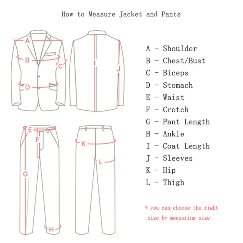 2022 Elegant Men's Business Suits Slim Fit Skinny Men Suits One Button Bridegroom Men Suit 3 Pieces(Jacket+Pant+Vest)