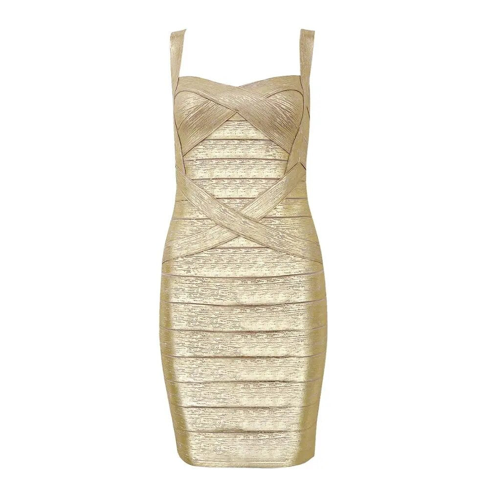 Luxury Party Ladies Gold Bandage Dress 2023 Sexy Sleeveless Sling V-Ne Mega Mart Center Luxury Party Ladies Gold Bandage Dress 2023 Sexy Sleeveless Sling V-Ne Mega Mart Center