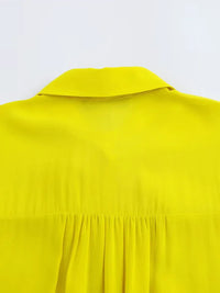 ZAJIA 2025 Spring New Women's Casual Long Sleeve Lapel Shirt Bow Decorative Button Fastening Fashion Simple