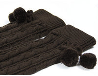 65cm Women's Long Leg Warmers Thickened Over Knee Warm Boot Cover Lolita Knitted Crochet Socks Boot Cuffs Pile Socks Party Dance