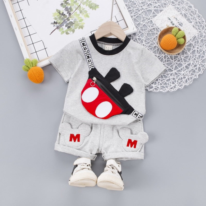 New Summer Baby Girl Clothes Suit Children Boys Cotton Cartoon T Shirt Shorts 2Pcs/sets Toddler Fashion Clothing Kids Tracksuits