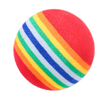 Rainbow EVA Cat Toys Ball Interactive Cat Dog Play Chewing Rattle Scratch EVA Ball Training Balls Pet Toys Supplies