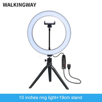 10" LED ring light 26cm Photography Lighting Dimmable Selfie RGB lamp with tripod for makeup Youtube Tiktok phone camera video