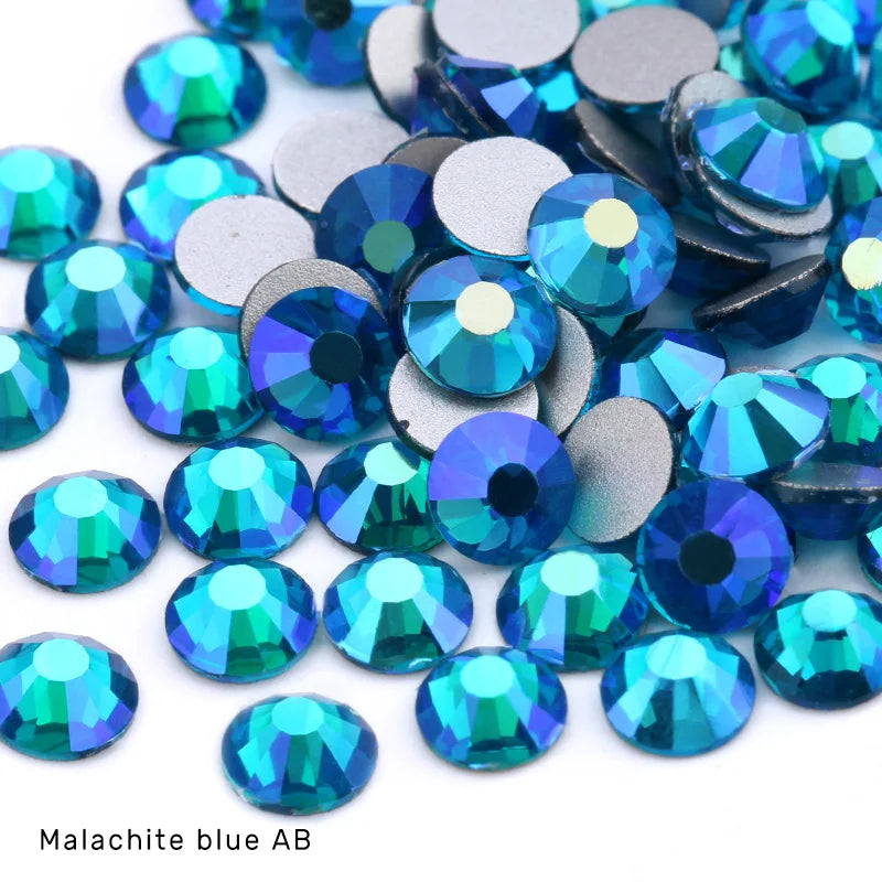 SS16 SS20 SS30 Glitter Rhinestone Crystal AB Non Hot Fix Flat back Rhinestone Apparel for Nail Art Fabric Garment