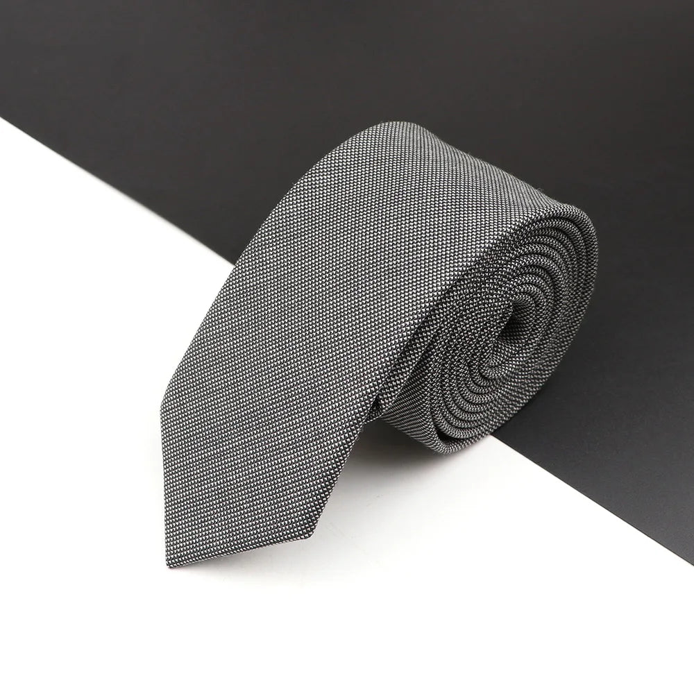 High Quality Classical Color Black Grey Skinny 100% Wool Tie Men Necktie For Business Meeting Fashion Shirt Dress Accessories