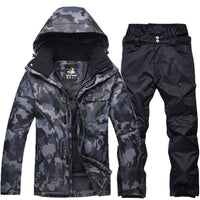 New Mens Camouflage Ski Suit Waterproof Breathable Snowboard Jacket Winter Snow Pants Suits Male Skiing and Snowboarding Sets