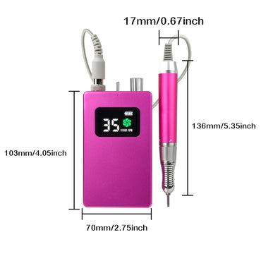 US Free Shipping 1Pcs/Box Low Noise and High Battery Life Drill Nail Machine