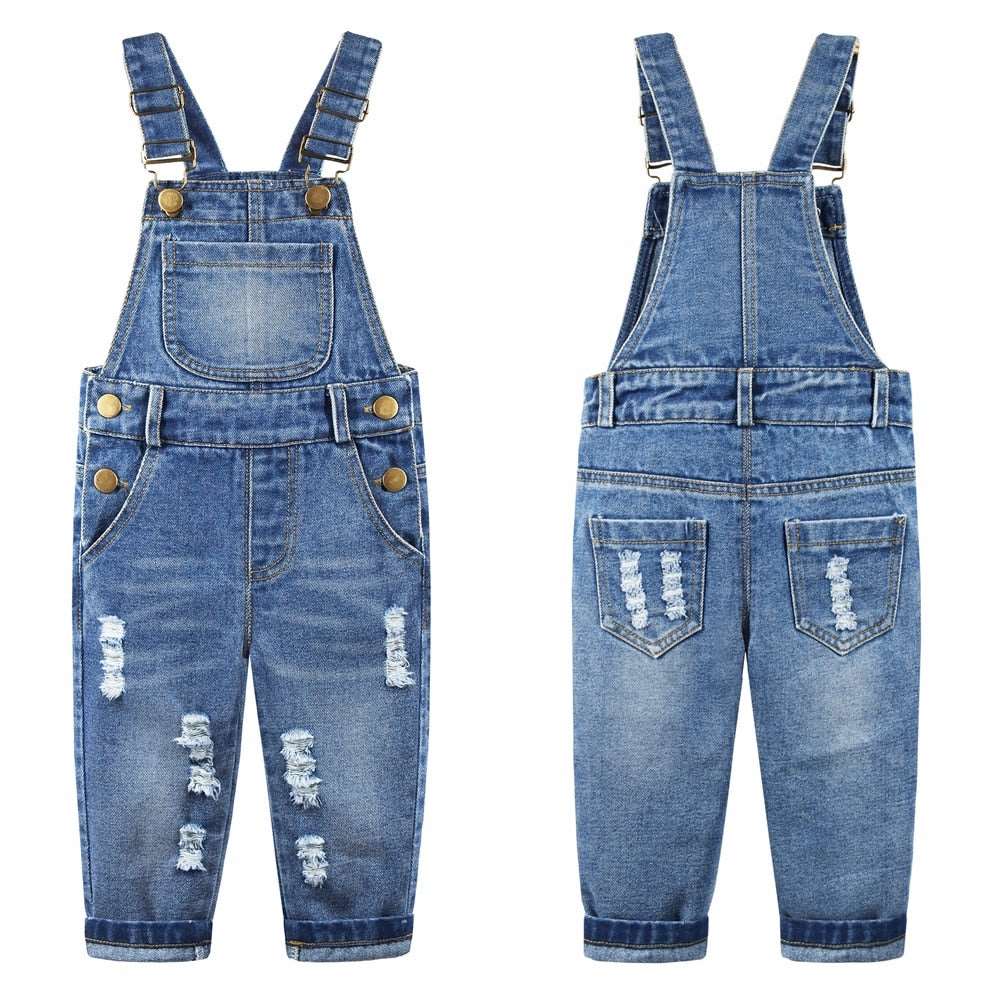 1-5T Kids Jeans Baby Rompers Spring Boys Girls Overalls Bebe Jumpsuit Pants Toddler