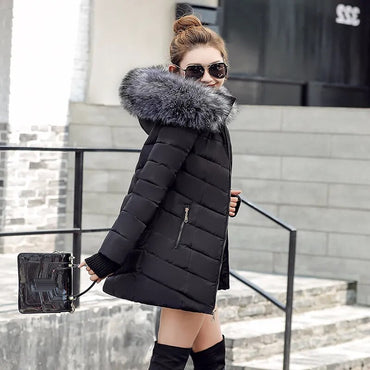 Women Parkas Winter Ladies Casual Long Coats Woman Jackets Winter Women Hooded Cotton Parkas Warm Coat Outwear 2020 plus size