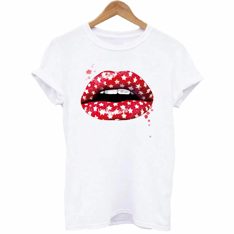 Leopard Print Lips Patches For Clothes Heat Transfer Thermal Stickers DIY Washable T-Shirts Iron On Transfer  Girls Lips Patches