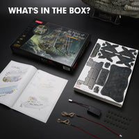 CubicFun 3D Puzzles Ship from PL/US/RU LED Flying Dutchman Pirate Ship Model Queen Anne Revenge Sailboat Titanic Ship Jigsaw