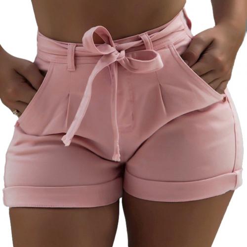 Fashion High Waist Denim Shorts Women Summer Skinny Belted High Waist Washed Jeans Women Shorts