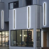Modern Minimalist Dimmable  Outdoor Wall Lamp Waterproof Long Wall Lamp for Courtyard Garage Villa Indoor LED Lighting Fixtures