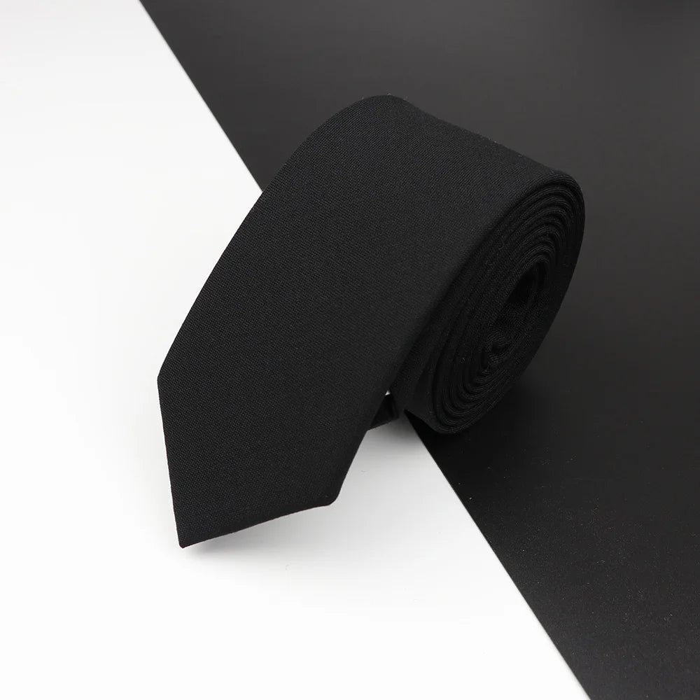 High Quality Classical Color Black Grey Skinny 100% Wool Tie Men Necktie For Business Meeting Fashion Shirt Dress Accessories