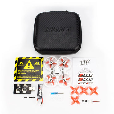 Emax Tinyhawk S II Indoor FPV Racing Drone with F4 16000KV Nano2 camera and LED Support 1/2S Battery 5.8G FPV Glasses RC Plane