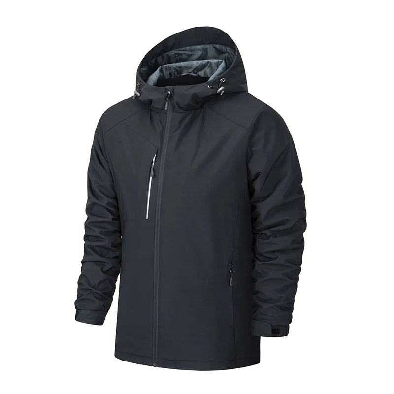 Unisex Thick Warm Fleece Winter Jacket for Men Stand Collar Coated for Winter