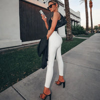 Shascullfites Melody White Trousers High Waist Pu Pants Women Leather Pants Zipper Pencil Utility Pants Women Winter Trousers