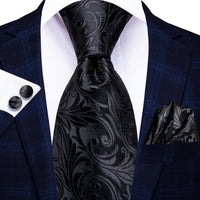Hi-Tie Blue Business Solid 100% Silk Men's Tie NeckTie 8.5cm Ties for Men Formal Luxury Wedding High Quality Gravata