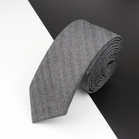 High Quality Classical Color Black Grey Skinny 100% Wool Tie Men Necktie For Business Meeting Fashion Shirt Dress Accessories