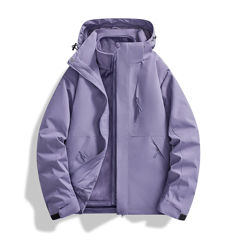 High Quality Unisex Winter Wear Sports Outdoor Softshell Jacket Inner Fleece Material Hooded Style Men's Softshell Jacket